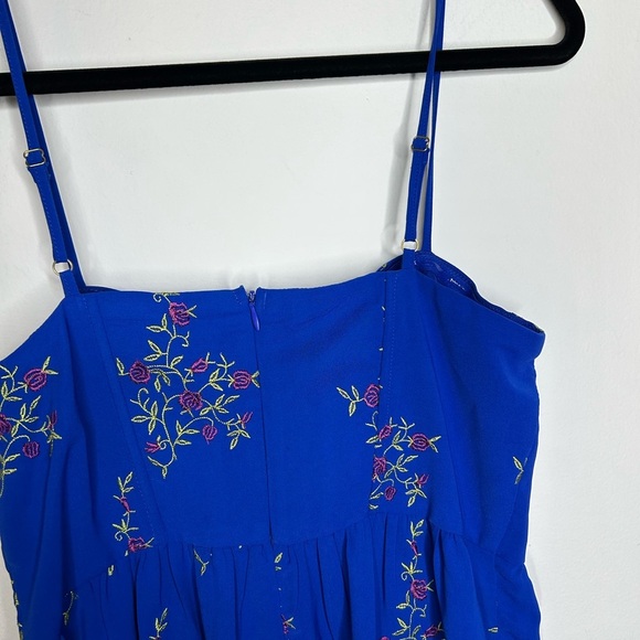 Betsey Johnson Floral Sweetheart-Bustier Tiered Midi Dress size 6 embroidered - Picture 7 of 9